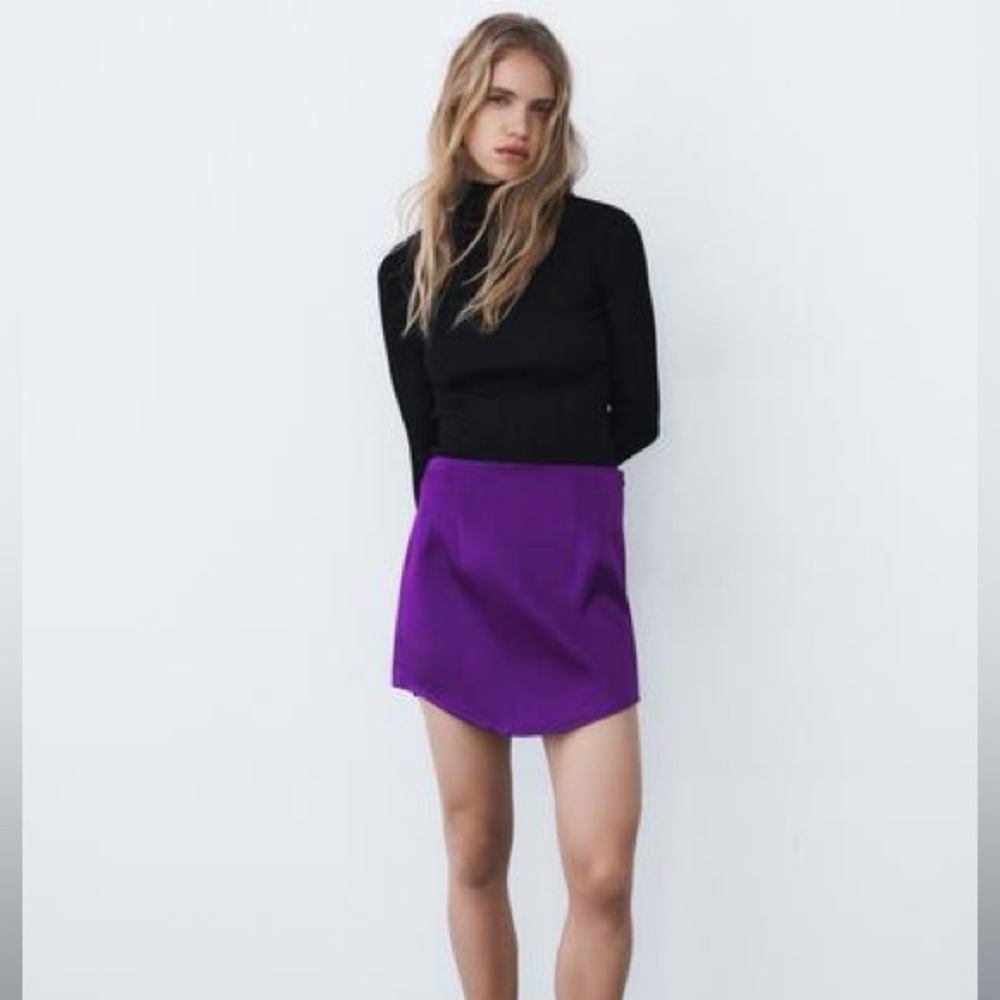 Zara Satin Effect mini skirt